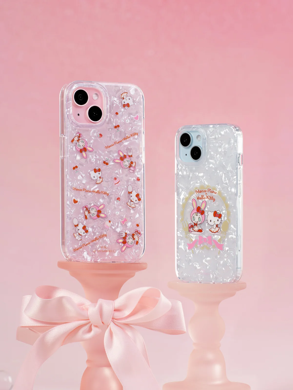Hello Kitty × Mezzo Piano 联名贝壳纹手机壳｜少女风电商产品摄影
