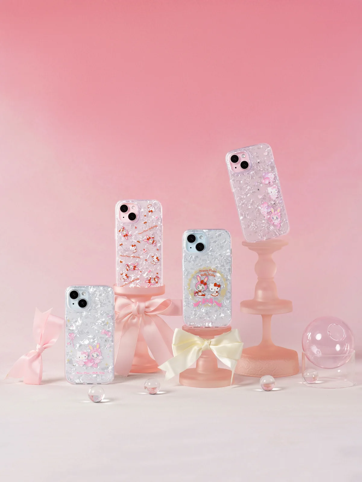 Hello Kitty × Mezzo Piano 联名贝壳纹手机壳｜少女风电商产品摄影