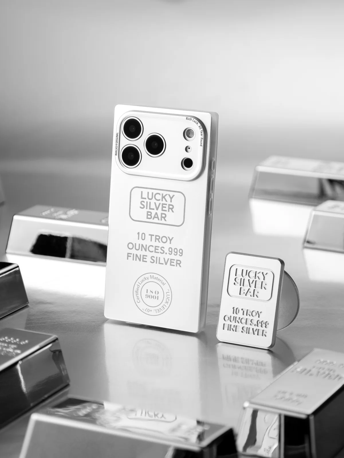 Lucky Silver Bar 银条主题手机壳｜轻奢金属风商业摄影