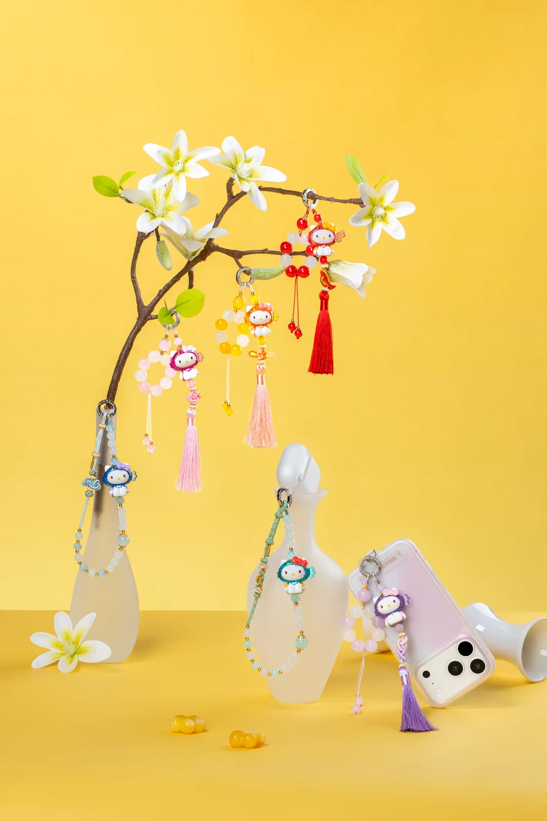 Hello Kitty 国风系列手机挂绳｜新中式禅意商业摄影