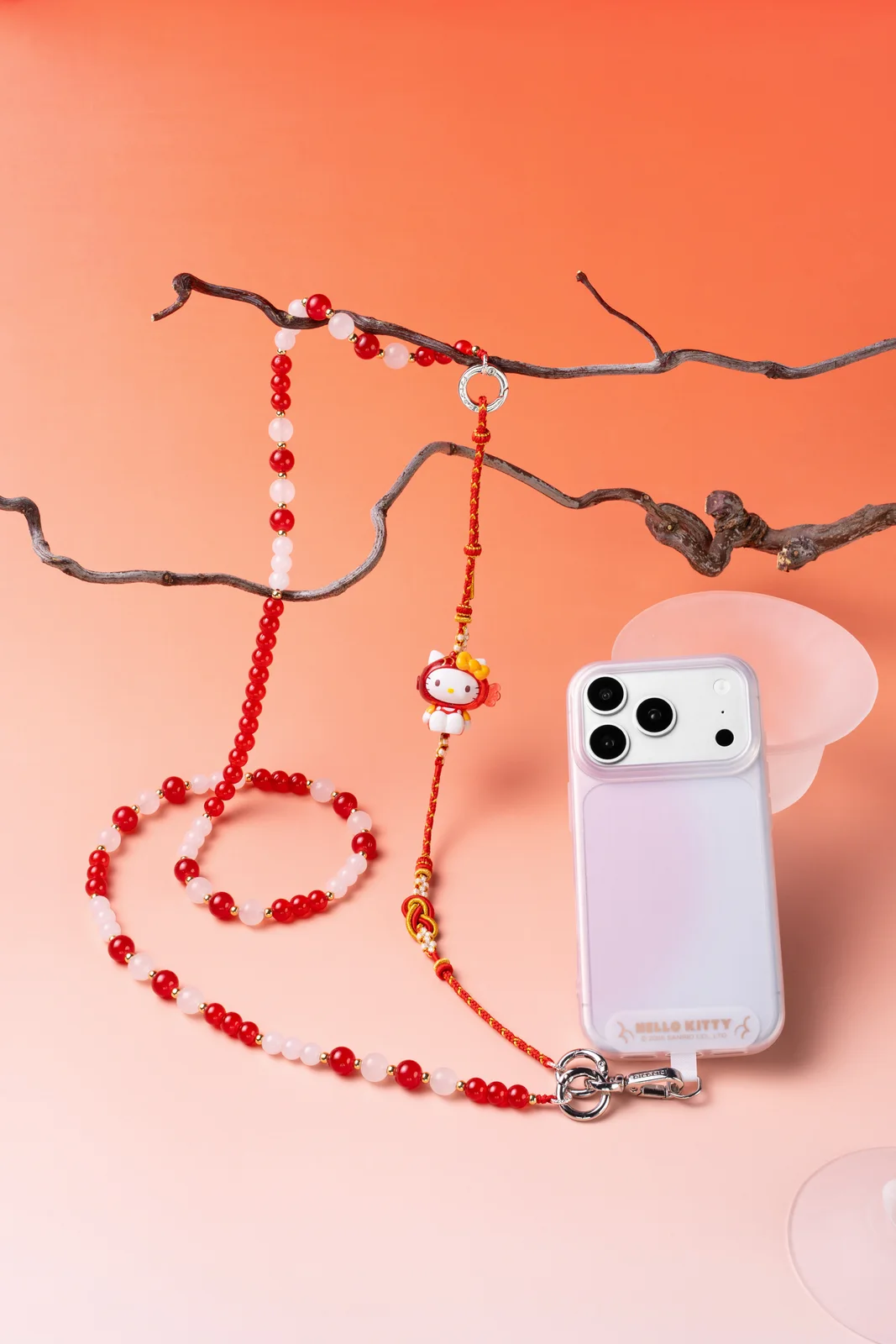 Hello Kitty 国风系列手机挂绳｜新中式禅意商业摄影