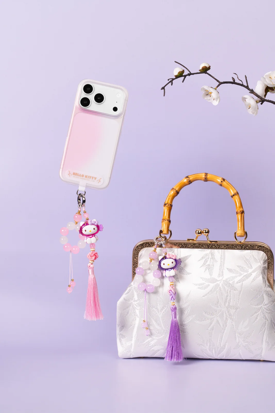 Hello Kitty 国风系列手机挂绳｜新中式禅意商业摄影